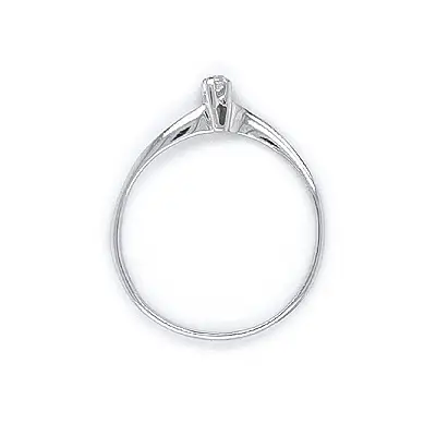 Nhẫn đính hôn bằng vàng trắng và zircon