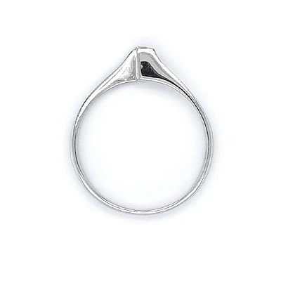 Nhẫn đính hôn bằng vàng trắng và zircon