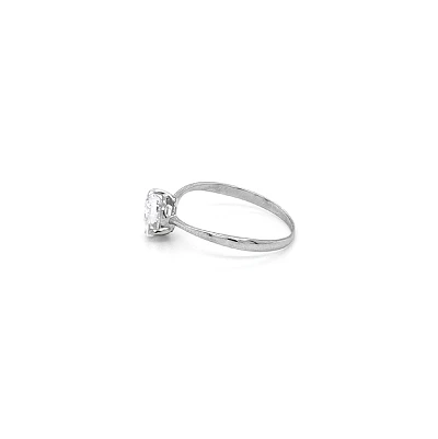 Nhẫn đính hôn bằng vàng trắng và zircon