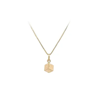 Mặt dây chuyền vàng hình khối lập phương