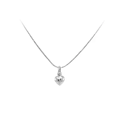 Mặt dây chuyền hình trái tim bằng vàng trắng