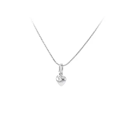 Mặt dây chuyền hình trái tim bằng vàng trắng