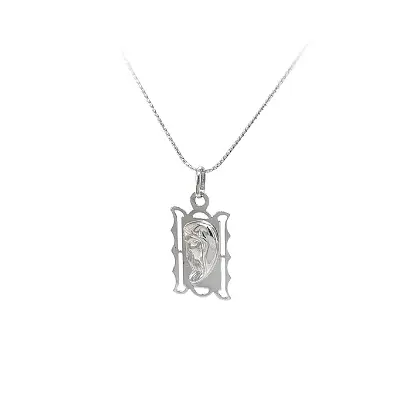 Mặt dây chuyền Đức Mẹ Đồng Trinh Maria bằng vàng trắng
