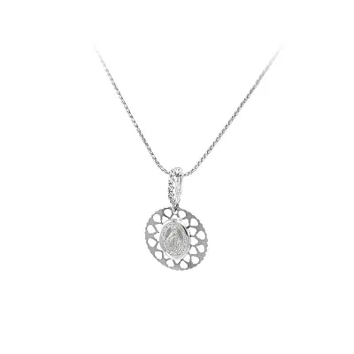 Mặt dây chuyền Đức Mẹ Đồng Trinh Maria bằng vàng trắng