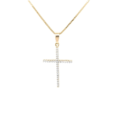 Thánh giá vàng với đá zircon