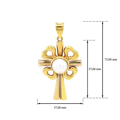 Thánh giá vàng với ngọc trai