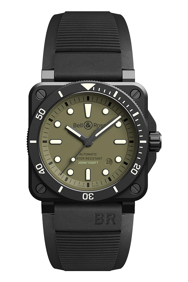 Bell &amp; Roll BR 03-92 Diver Quân sự BR0392-D-KA-CE/SRB