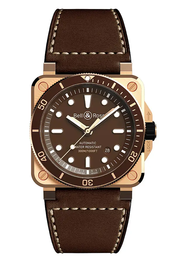 Bell &amp; Ross BR03-92 Diver Nâu Đồng BR0392-D-BR-BR/SCA