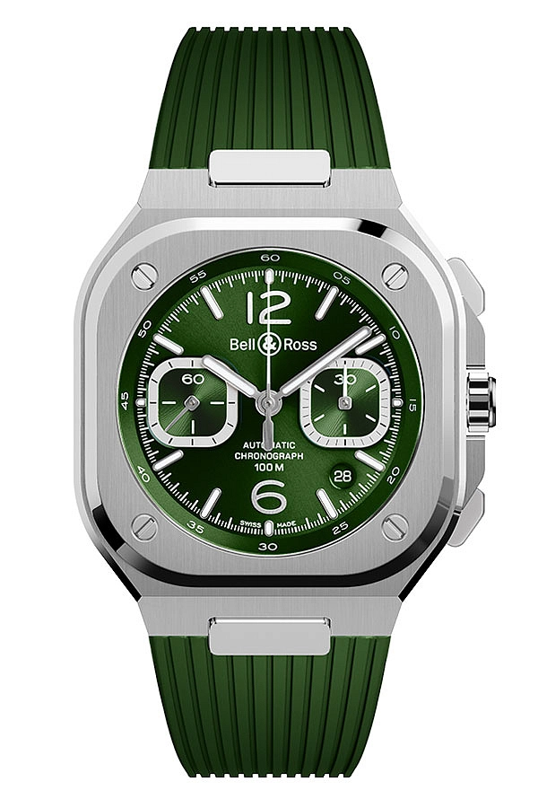 Bell &amp; Ross BR 05 Chrono Xanh Thép BR05C-GN-ST/SRB