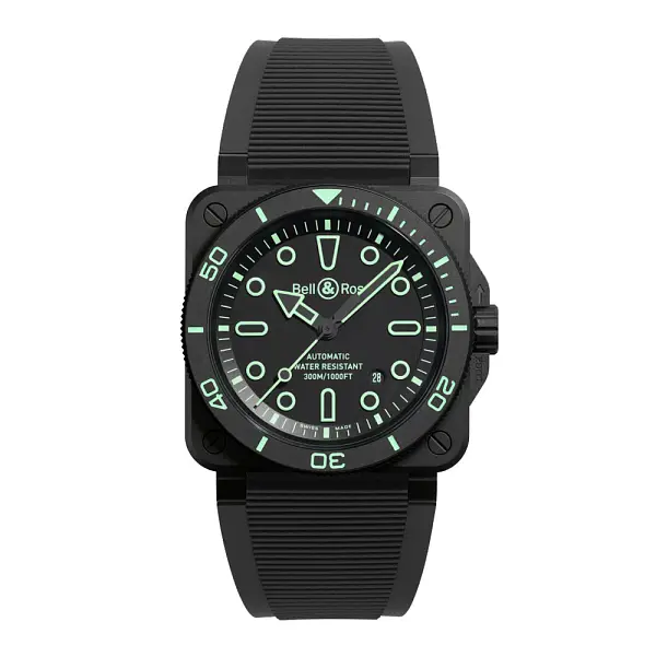 Bell &amp; Ross BR-03 Diver Lum Outline BR03A-D-OL-CE/SRB