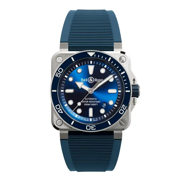 Bell &amp; Ross BR 03 Diver Thép Xanh BR03A-D-BLU-ST/SRB