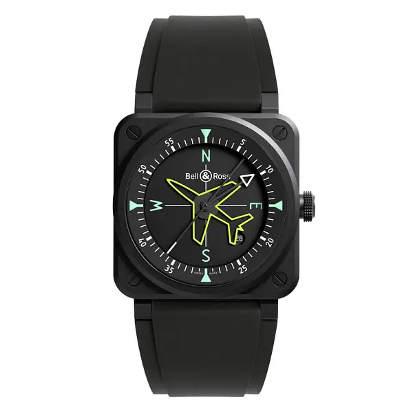 Bell &amp; Ross BR 03 Gyrocompass BR03A-CPS-CE/SRB