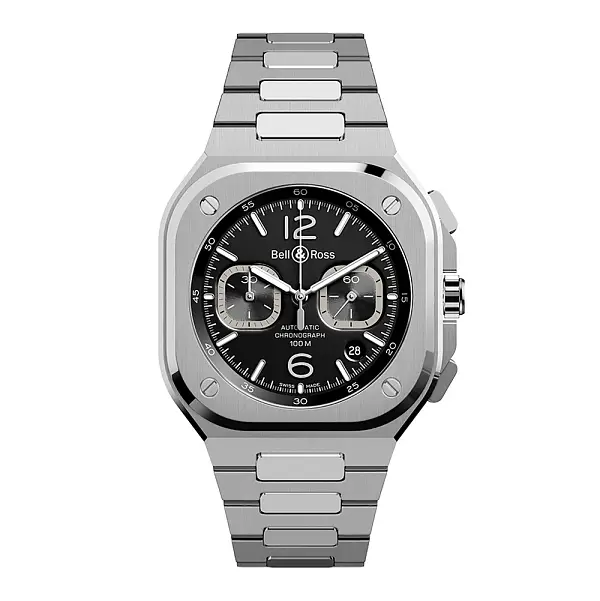 Bell &amp; Ross BR 05 Chrono Đen Thép BR05C-BL-ST/SST
