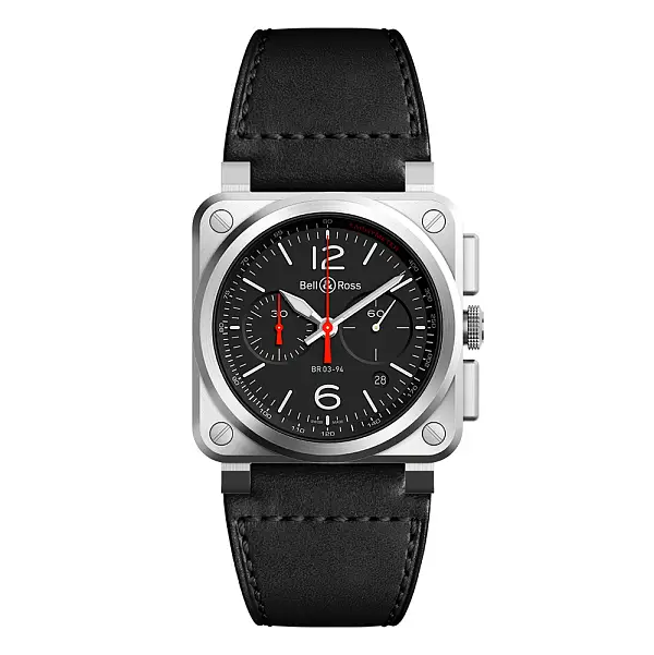 Bell &amp; Ross Thép Đen BR0394-BLC-ST/SCA