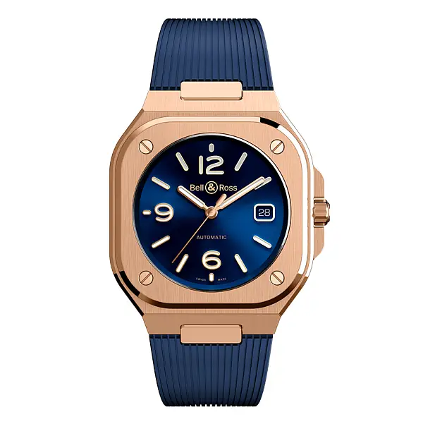 Bell &amp; Ross BR 05 Xanh Vàng BR05A-BLU-PG/SRB