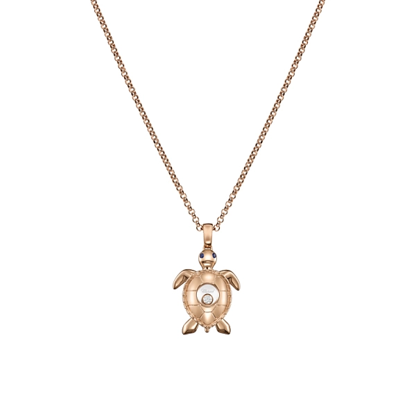 Vòng cổ Chopard Happy Diamonds hình rùa bằng vàng 79A187-5001