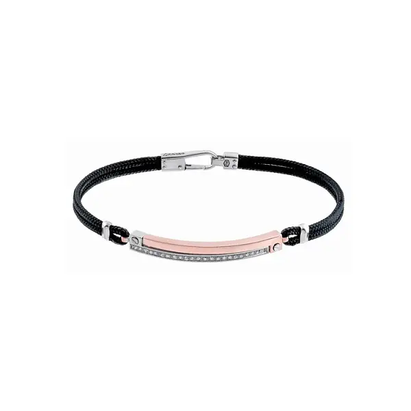 Vòng tay nam bằng vàng đính kim cương