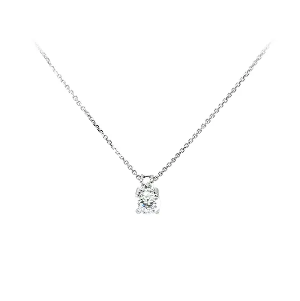 Vòng cổ với đá zircon trắng và vàng trắng