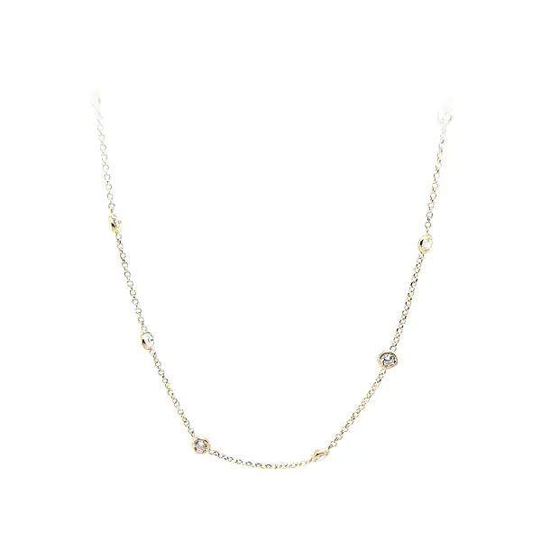 Vòng cổ vàng đính đá zircon