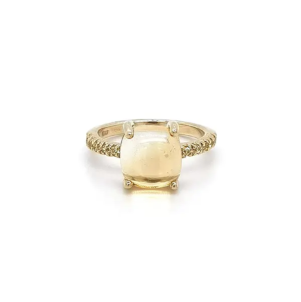 Nhẫn vàng đính đá citrine