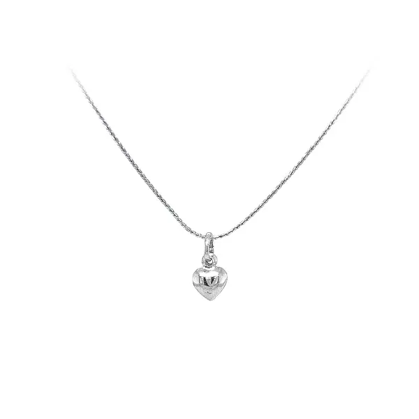 Mặt dây chuyền hình trái tim bằng vàng trắng