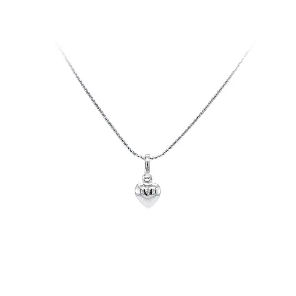 Mặt dây chuyền hình trái tim bằng vàng trắng