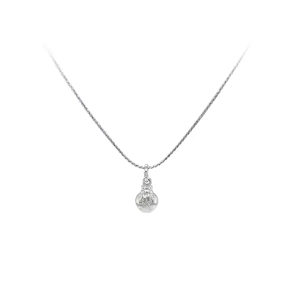 Mặt dây chuyền hình bọ rùa bằng vàng trắng