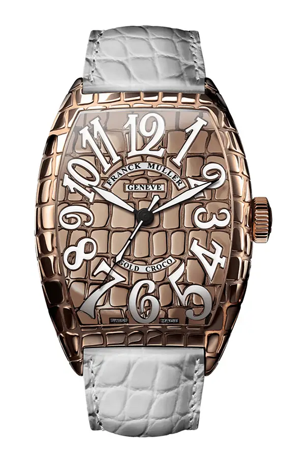 Franck Muller Cintrée Curvex Vàng Croco 5850 SC Vàng CR 5N