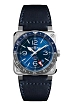 Bell &amp; Ross BR 03-93 GMT Xanh BR0393-BLU-ST/SCA