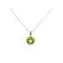 Mặt dây chuyền thanh lịch vàng trắng 18K với peridot 1,90 ct