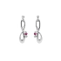 Vòng tai vàng trắng cao cấp đính ruby và zircon