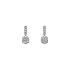 Khuyên tai với đá zircon lấp lánh trong thiết kế hiện đại bằng vàng trắng
