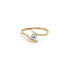 Nhẫn đính hôn bằng vàng với đá zircon