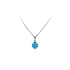 Mặt dây chuyền bằng vàng trắng đính đá turquoise