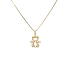 Mặt dây chuyền gấu Teddy bằng vàng với đá zircon