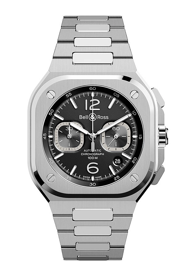Bell &amp; Ross BR 05 Chrono Đen Thép BR05C-BL-ST/SST