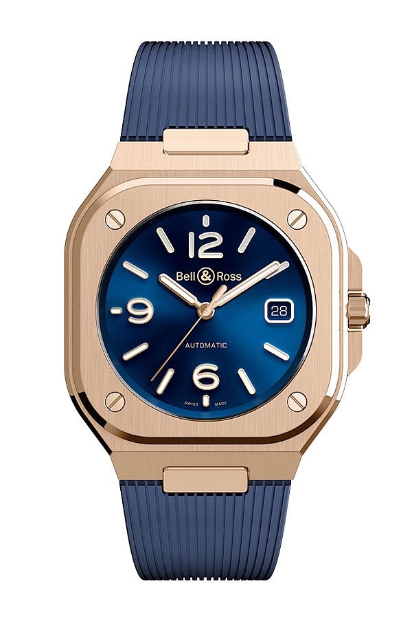Bell &amp; Ross BR 05 Xanh Vàng BR05A-BLU-PG/SRB