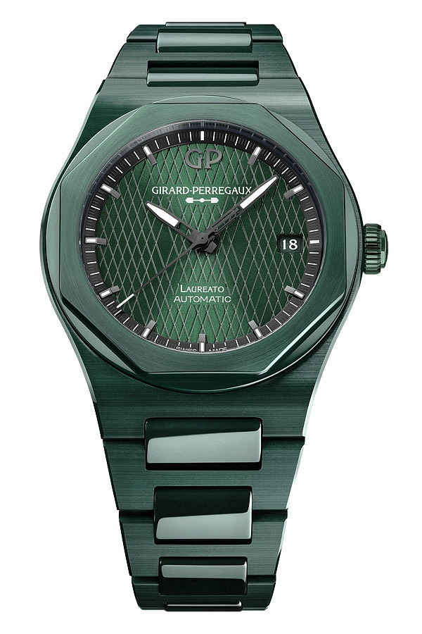 Girard-Perregaux Laureato 42mm Phiên bản Đặc biệt Aston Martin với vỏ gốm xanh