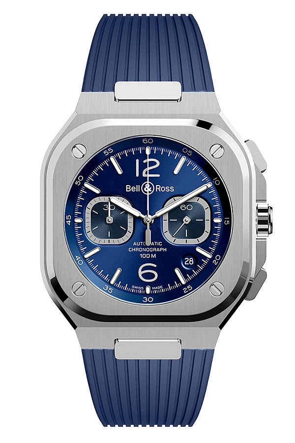 Bell &amp; Ross BR 05 Chrono Thép Xanh BR05C-BLU-ST/SRB