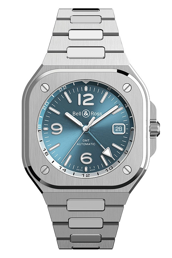 Bell &amp; Ross BR-05 GMT Xanh Bầu Trời BR05G-PB-ST/SST
