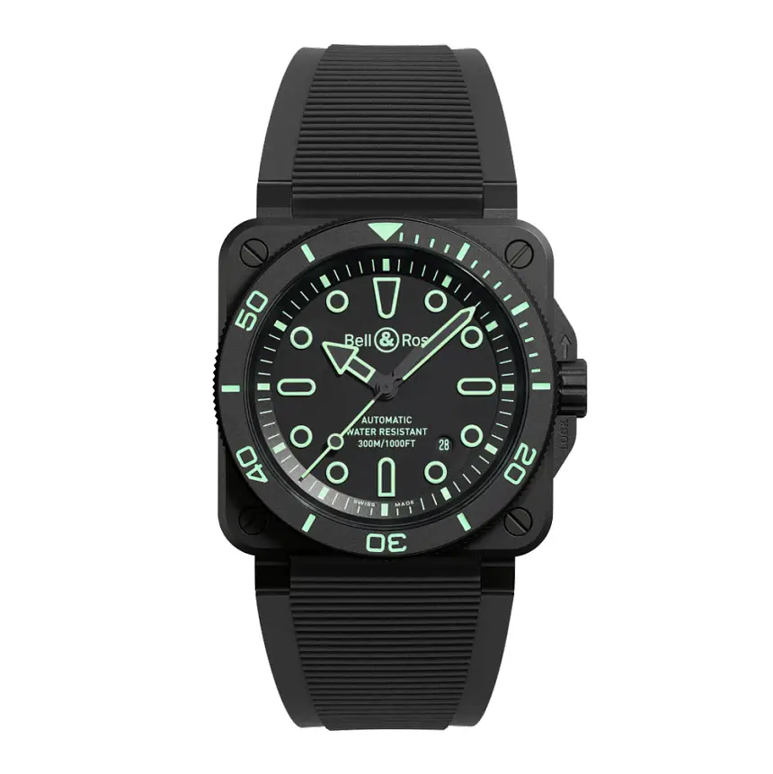 Bell &amp; Ross BR-03 Diver Lum Outline BR03A-D-OL-CE/SRB