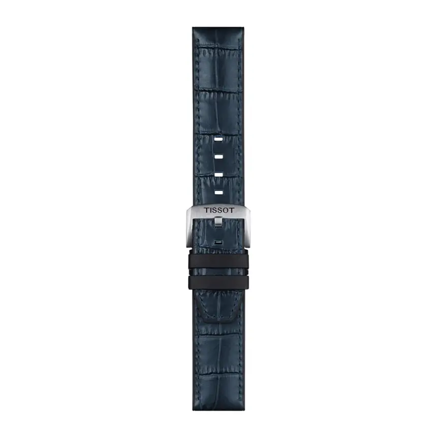 Tissot dây da và cao su màu xanh 22 mm T852.046.765