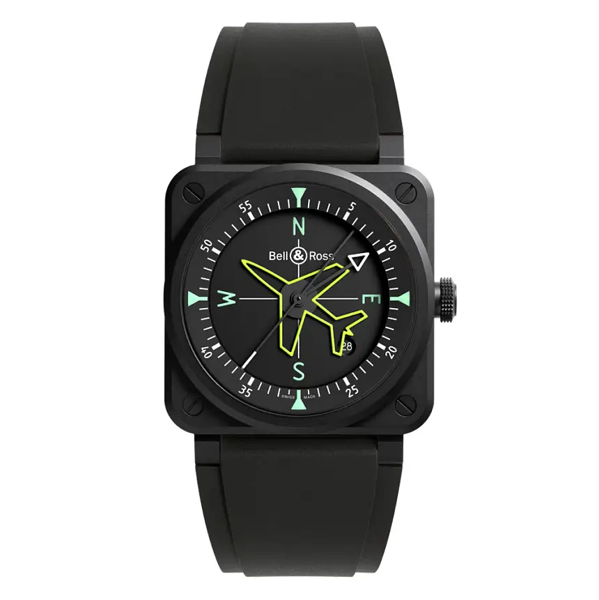 Bell &amp; Ross BR 03 Gyrocompass BR03A-CPS-CE/SRB