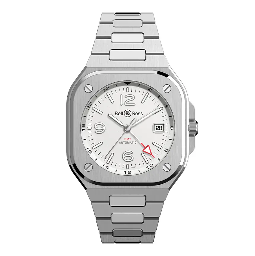 Bell &amp; Ross BR 05 GMT Trắng BR05G-SI-ST/SST
