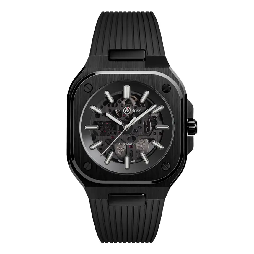 Bell &amp; Ross BR 05 Skeleton Đen Gốm BR05A-BL-SK-CE/SRB