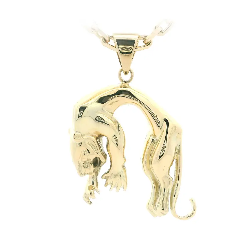 Mặt dây chuyền Báo bằng vàng 14K