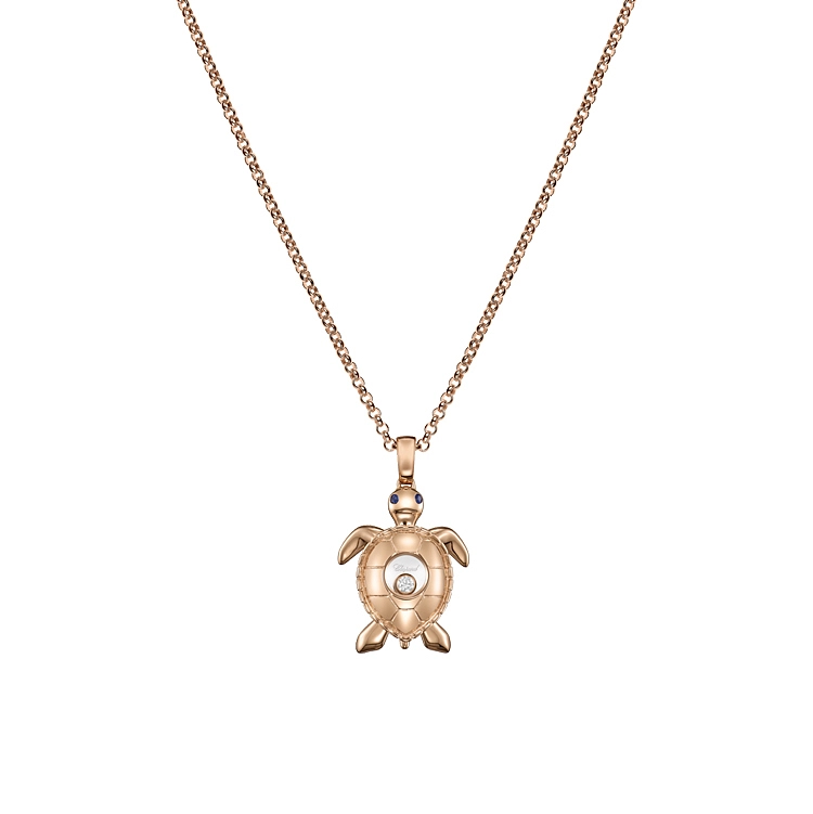 Vòng cổ Chopard Happy Diamonds hình rùa bằng vàng 79A187-5001