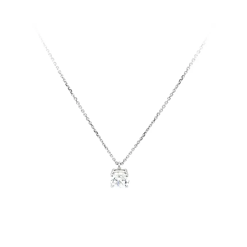 Vòng cổ vàng trắng zircon cho nữ