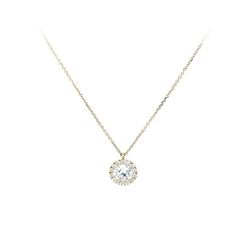 Vòng cổ vàng đính đá zircon