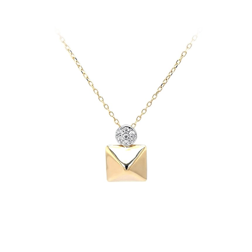 Vòng cổ đính đá zirconia bằng vàng